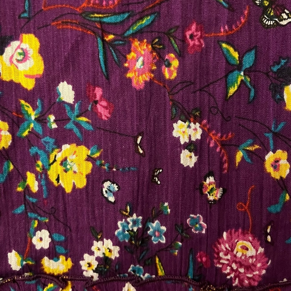 Anthony Richards Purple Floral & Butterfly Print Sundress - Picture 9 of 16